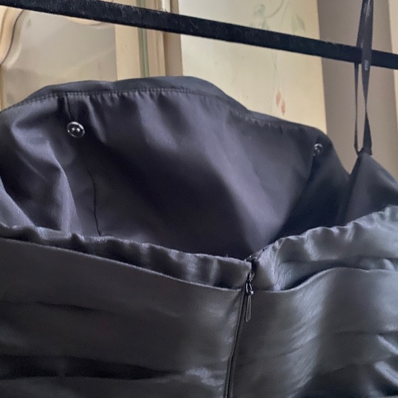 WTOO by Watters & Watters Black Ruched Strapless Wedding Cocktail Dress Size4 - Picture 5 of 10